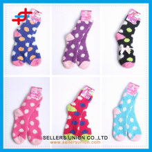 Logo personnalisé de chaussettes épaisses confortables en microfibre éponge pour dames d&#39;hiver 2015